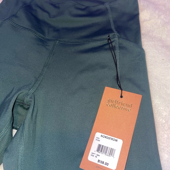 XS- Green Nordstrom leggings, with pockets - Picture 3 of 3